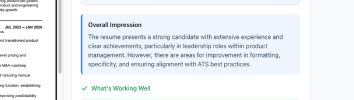 AI Resume Analysis and ATS optimization tool